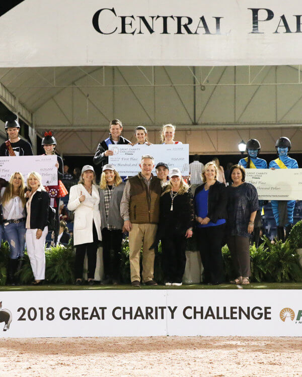 2018 Great Charity Challenge Top 3 teams on podium